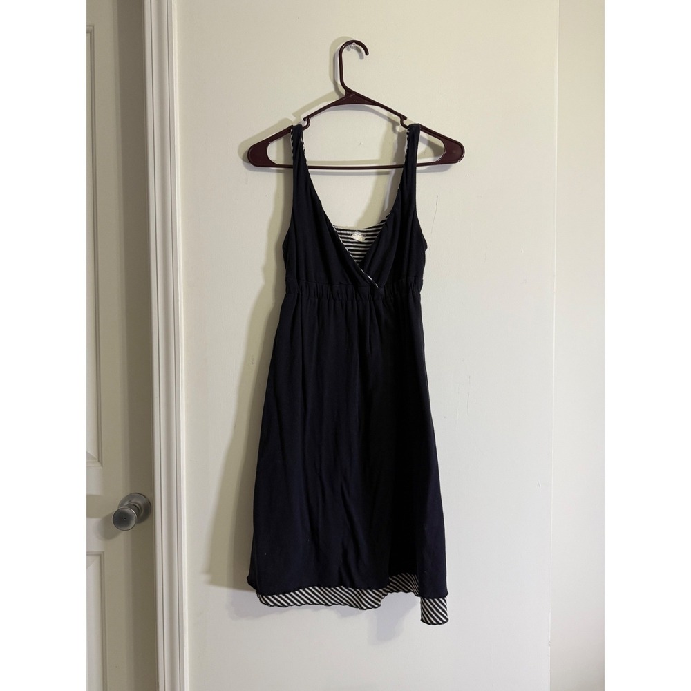 Bepop Y2K Mini Dress Striped Layered Empire Waist‎ Zebra 2000s Preppy Coastal S